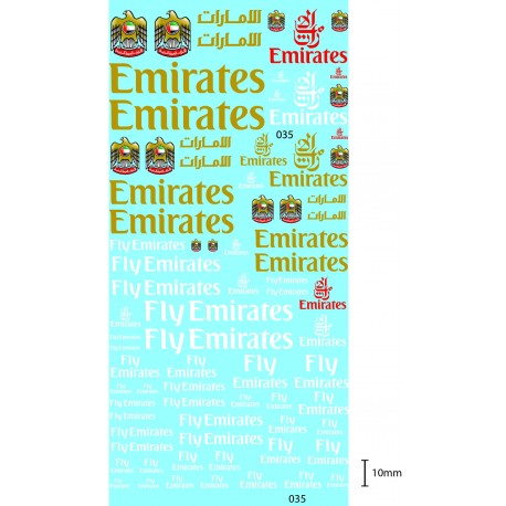 DECALCOMANIES FLY EMIRATES