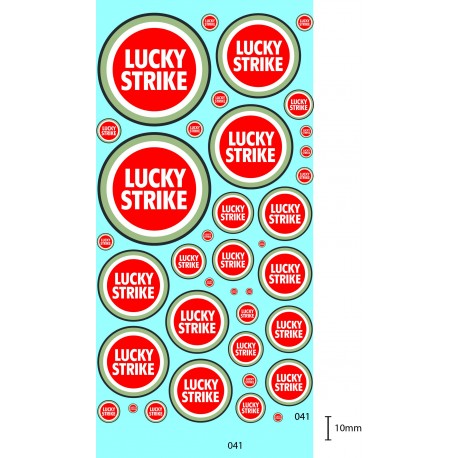 DECALCOMANIES LUCKY STRIKE