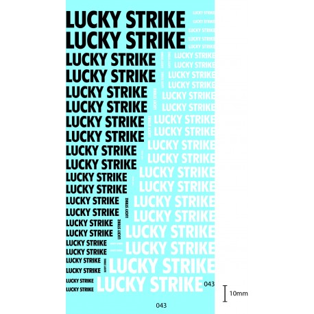 DECALCOMANIES LUCKY STRIKE