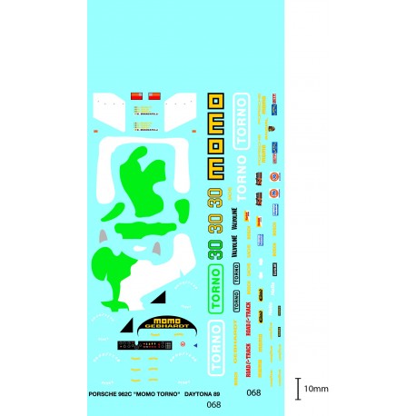 DECALCOMANIES PORSCHE 962 MOMO TORNO DAYRONA 1989 1/43