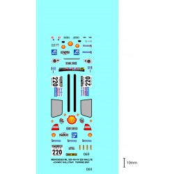 DECALS MERCEDES ML 320 JOHNNY HALLYDAY TUNISIE 2001