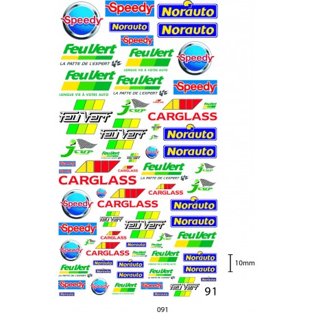 DECALCOMANIES SPEEDY FEU VERT NORAUTO CARGLASS