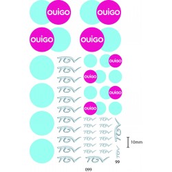 DECALCOMANIES  TGV OUIGO  1/87 + 1/160